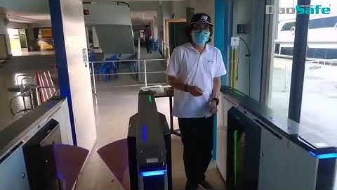 Clients Video-DSN30 Optical Flap Turnstile with Card and QR Code Solution