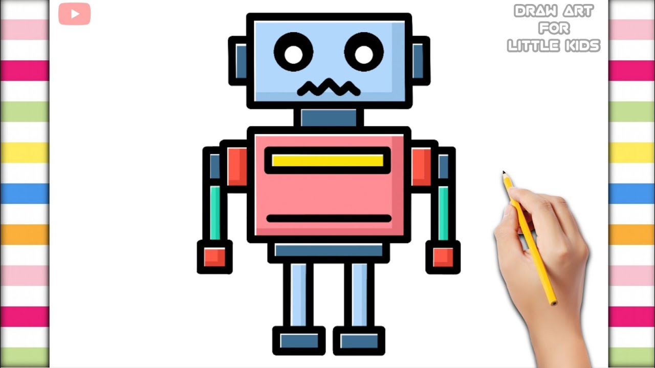 How to Draw a Robot | Easy Drawing for kids - YouTube