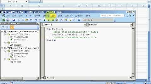 ExcelExperts.com - VBA Tips - Enable Events