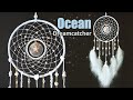 DIY Tutorial L How To Make Beautiful Ocean Themed Dreamcatcher Step By Step Easy Webbing 