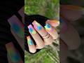 DIY Rainbow Watercolor Tie Dye Dip Powder Nails *EASY*