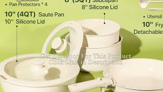 CAROTE 19-Piece Ceramic Cookware Set 🍲 | Nonstick & Healthy Cooking!