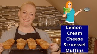 Lemon Cream Cheese Streusel Muffins recipe, easy, delicious and moist