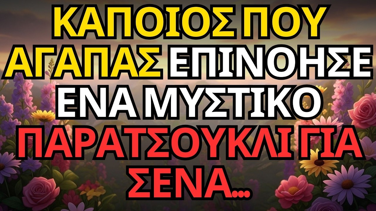 ΚΑΠΟΙΟΣ ΠΟΥ ΑΓΑΠΑΣ ΕΠΙΝΟΗΣΕ ΕΝΑ ΜΥΣΤΙΚΟ ΠΑΡΑΤΣΟΥΚΛΙ ΓΙΑ ΣΕΝΑ...