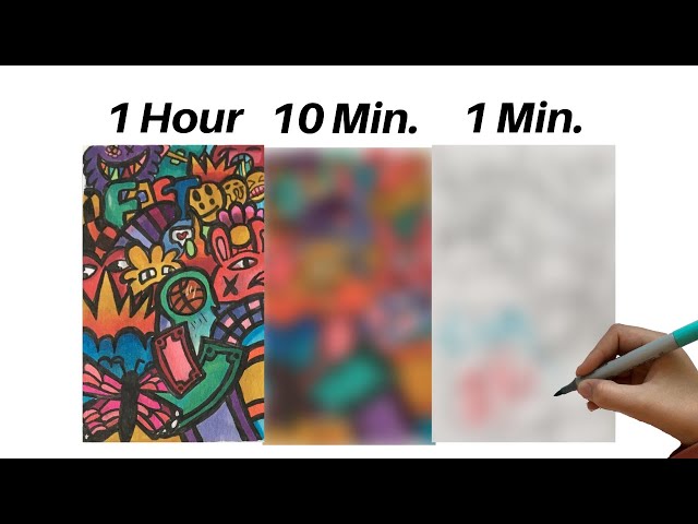 SPEED CHALLENGE !! | 1 Hour / 10 minutes / 1 Minute **So hard**  (Eko Art) class=