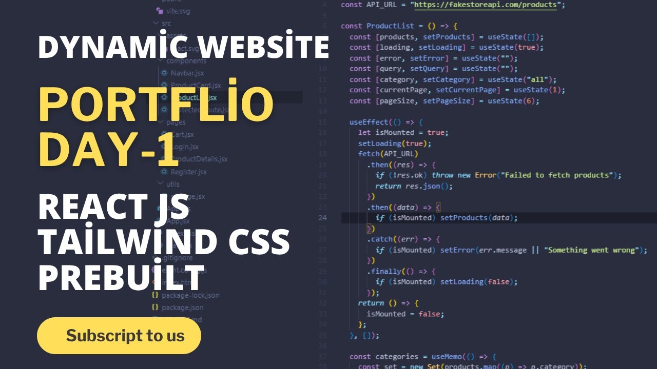 Build Dynamic Portflio Website With React js | Day4 - YouTube