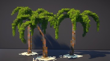 Minecraft | How to Build a Realistic Custom Tree (Foxtail Palm) | Tutorial