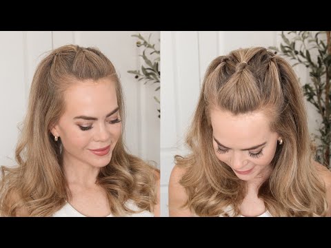 Easy Triple Topsy Tail Hairstyle Tutorial | Edgy Half Updo in Minutes