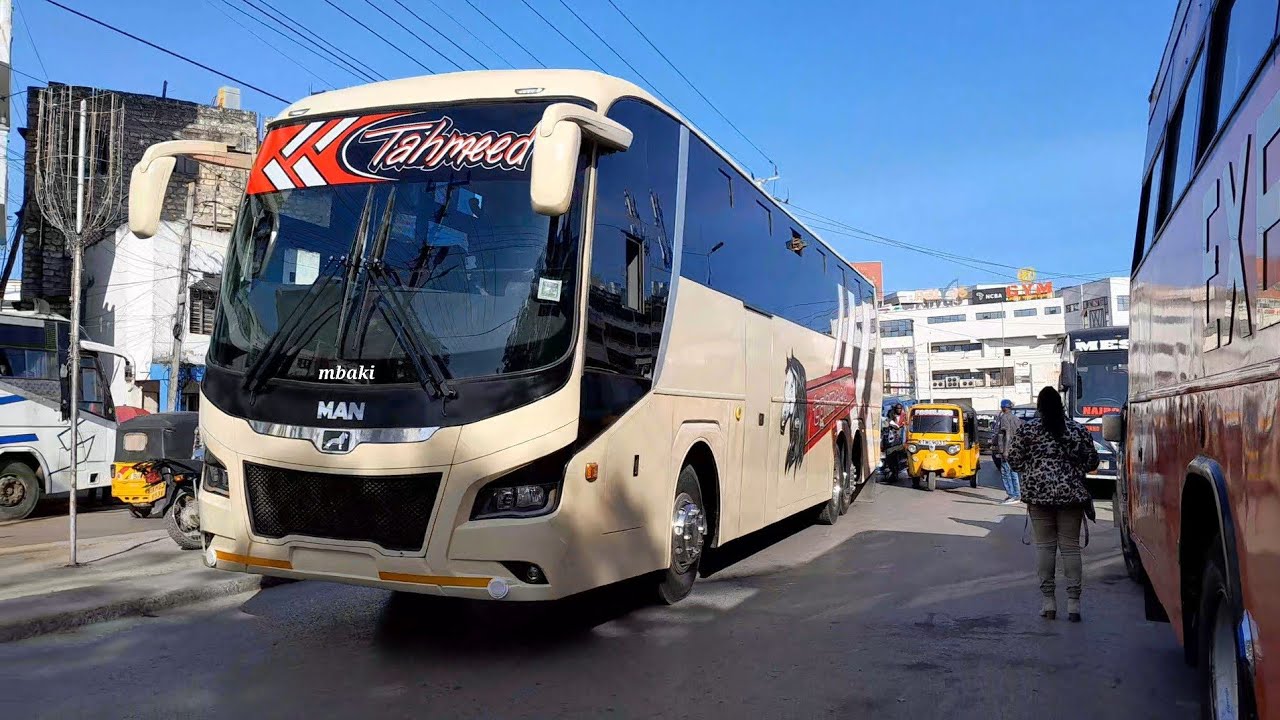 NEWEST MAN BUS IN TOWN COURTESY OF TAHMEED EXPRESS. ALL VIP COMING TO A ROUTE NEAR YOU 