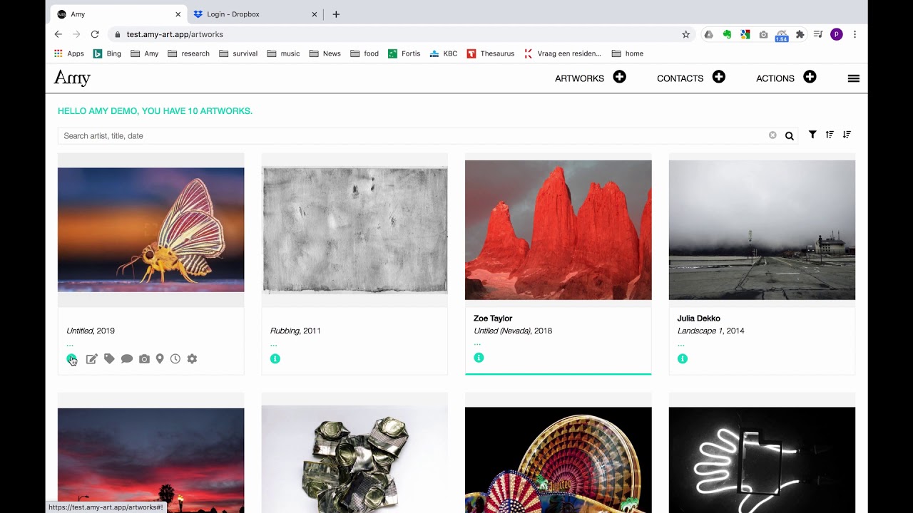 Amyart.app Tutorial - Dropbox