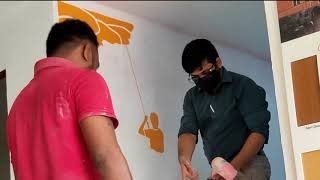 WALL ART DESIGN USING STENCILS | EASY CLEAN | BERGER PAINTS | screenshot 2