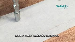 Cutting foam with WMT water jet cutter