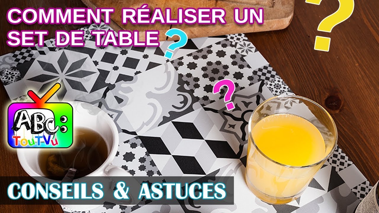Comment réaliser un set de table? - YouTube