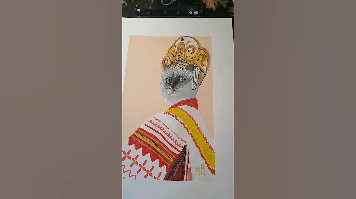 Watch the video about The Sacred Birman Cat #posca #art #royal #animals #shorts