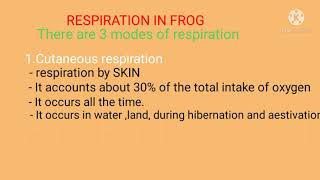 Respiratory System / Respiration in frog