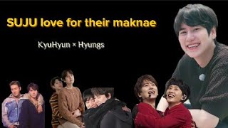 Super Junior love for their maknae : Kyuhyun ❤ #kyuhyun #superjunior #maknae