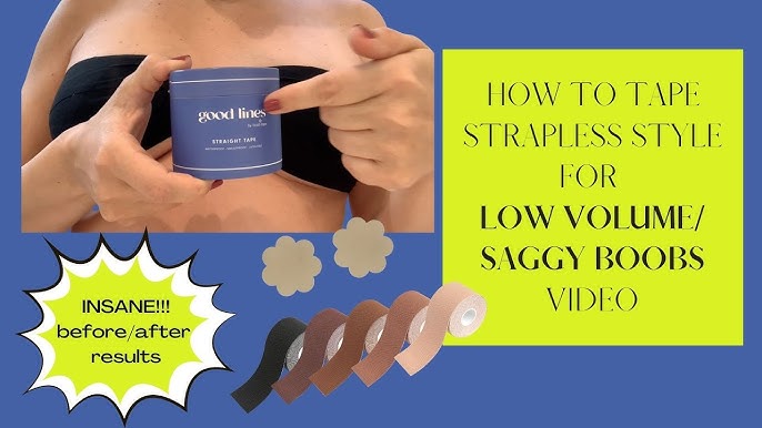 HOW TO TAPE 36JJ CUP SIZE WITH GOOD LINES BOOB TAPE 