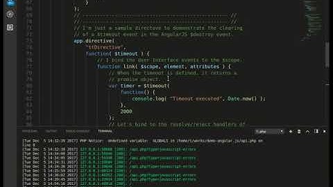 Cleanup when element destroy in angularjs