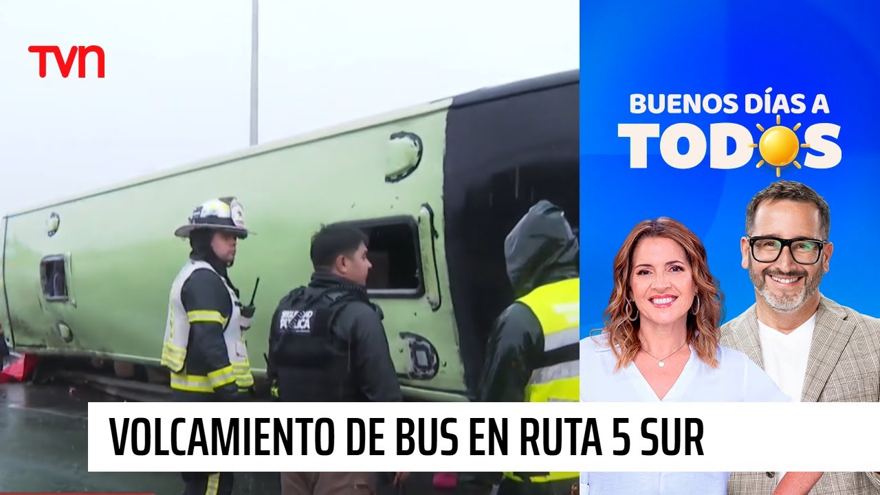 Confirman al menos dos fallecidos tras volcamiento de bus en Ruta 5 Sur ...