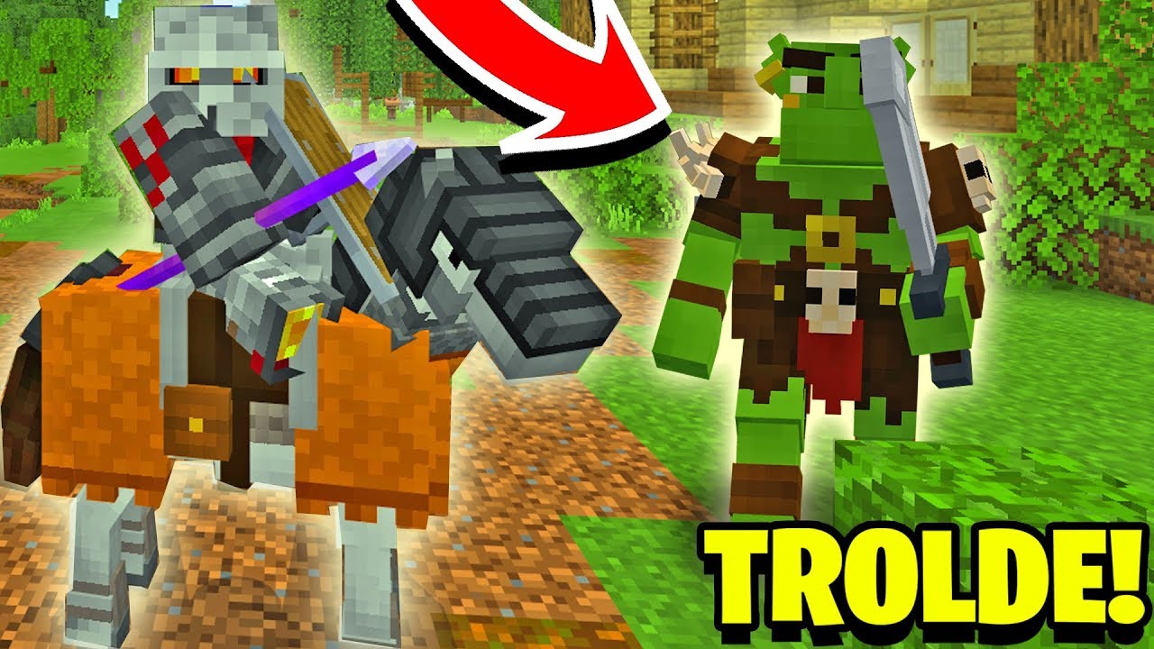 BLIVER EN RIDDER OG KÆMPER MOD TROLDE!? Dansk Minecraft - YouTube