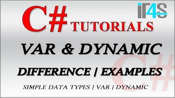 C# Tutorial in Urdu - Var and Dynamic keywords with difference and examples