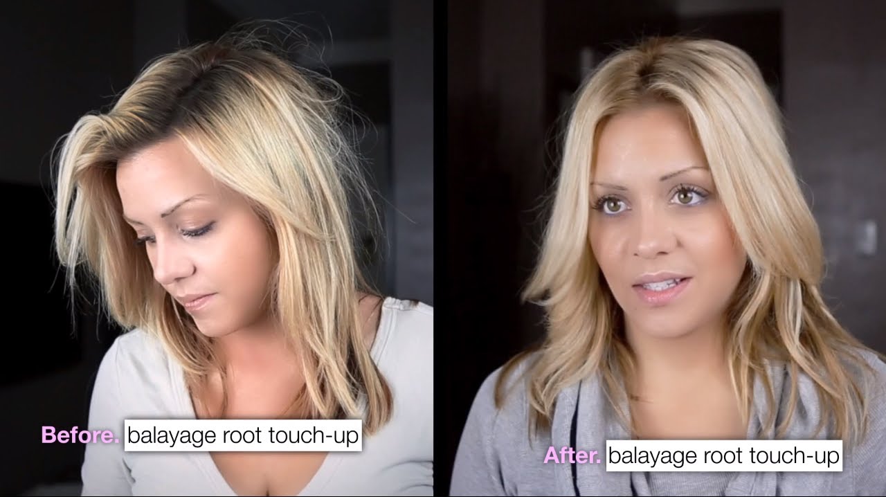 Easy In-between-Salon, At Home Balayage Root Touch-up. - YouTube