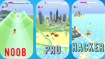 Aquapark.io - NOOB vs PRO vs HACKER
