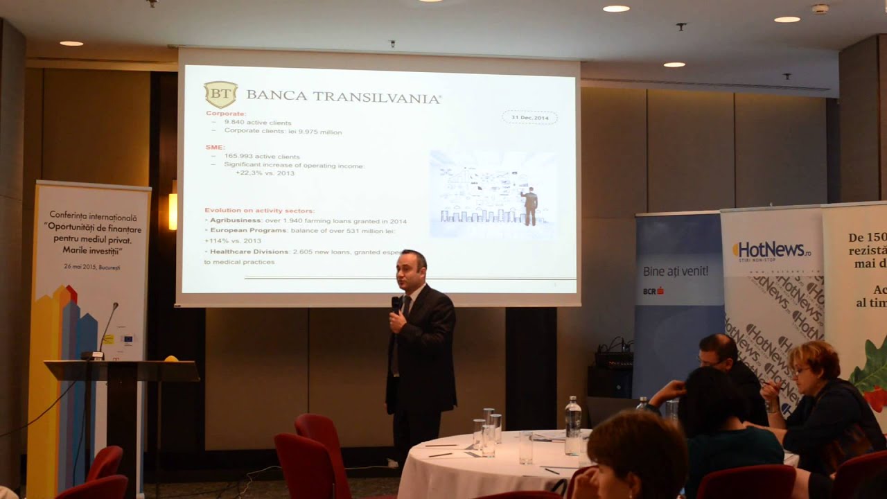 Speech Leonard Cornoiu, Banca Transilvania newspaper mockup