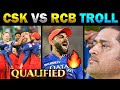 Csk vs rcb ipl troll 2024 rcb qualified playoff csk eliminated full match higlights today trending