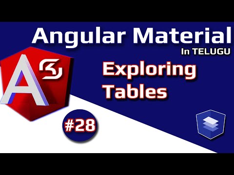 #AngularMaterial  in Telugu #28 Exploring Tables || #RSKHelpline
