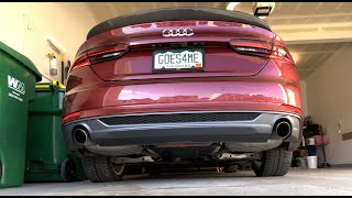 Audi A5 Sportback (2018) w/ 034 Resonator Delete: Startup and Revs