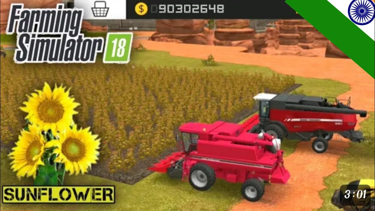 farming-simulator-18-sunflower-plant-cutting-sunflower-plant-harvesting