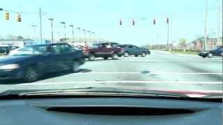 left turn at a protected green light in dual left turning lane.
