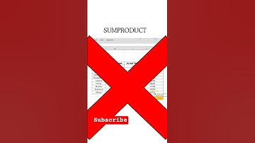 Sumproduct Excel Formula || Excel || Ms office #excel #shorts