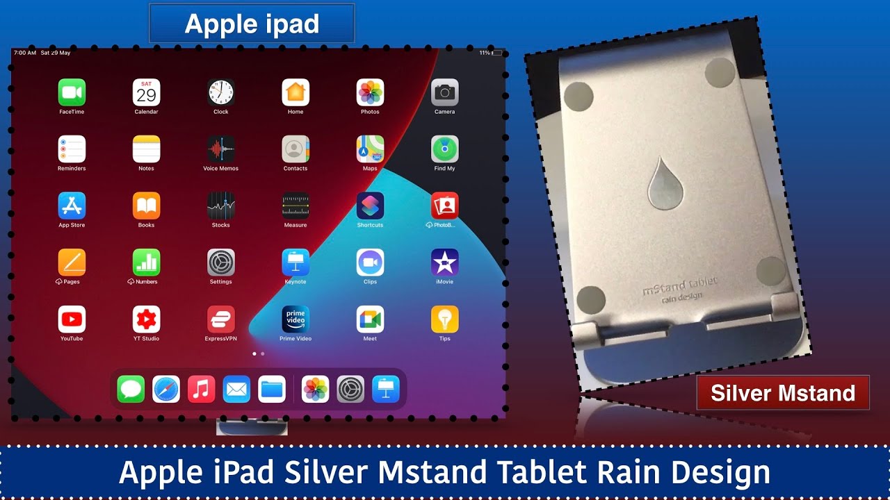 Apple iPad Silver Mstand Tablet Rain Design