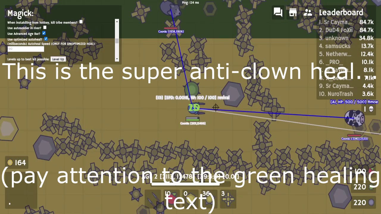 MooMoo.io: THE ONLY REAL ANTICLOWN HACK! (Fastest possible autoheal, no clickbait, actual code)