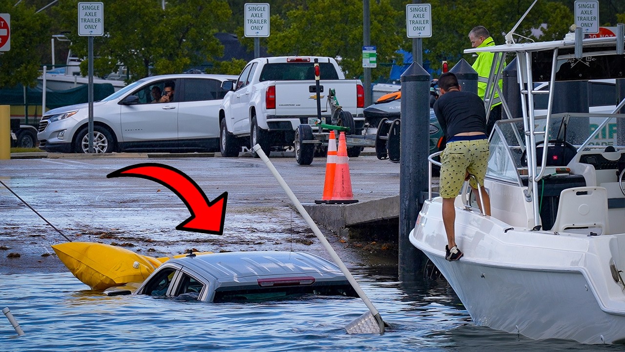 Boat Ramp Eats a Chevy  Truck  😱 Fully Submerged! | Boat Ramp Show