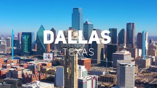 Dallas, Texas - downtown and sports venues | 4K drone footage