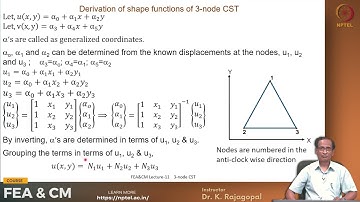 3-node Constant Strain Triangle