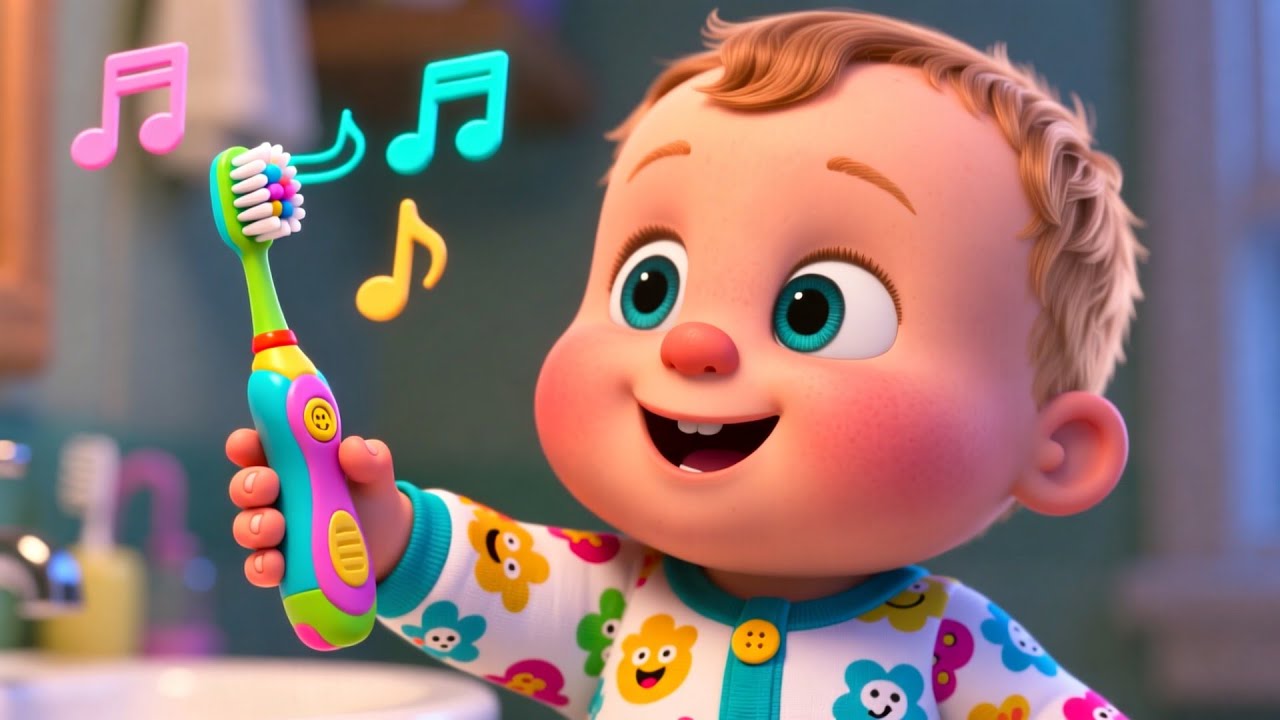 Baby Brush Time Morning Song 🪥🌞 | Fun Toothbrushing Song for Kids