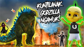 Kuntilanak dan Godzilla Raksasa ngamuk, Upin terpaksa jadi Raksasa bersama Sultan Bocil, GTA5