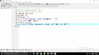 square root in c...
