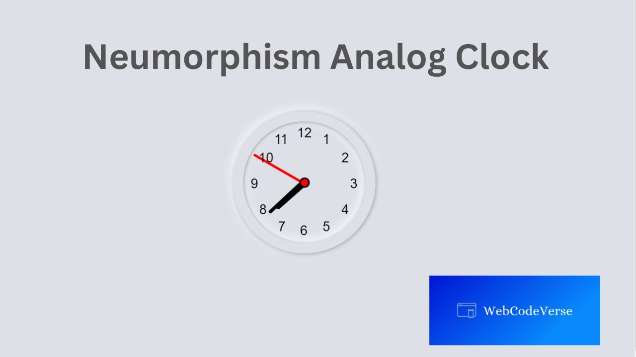 Create an Elegant Analog Clock with HTML, CSS, and JS - YouTube