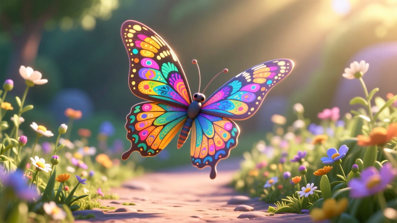 Butterfly Parade of Spring Glow 🦋🌸 | Fun Spring Song for Kids | Playful Nursery Rhyme