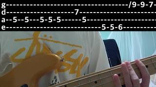 Slane Castle 'by the way' outro bass tab