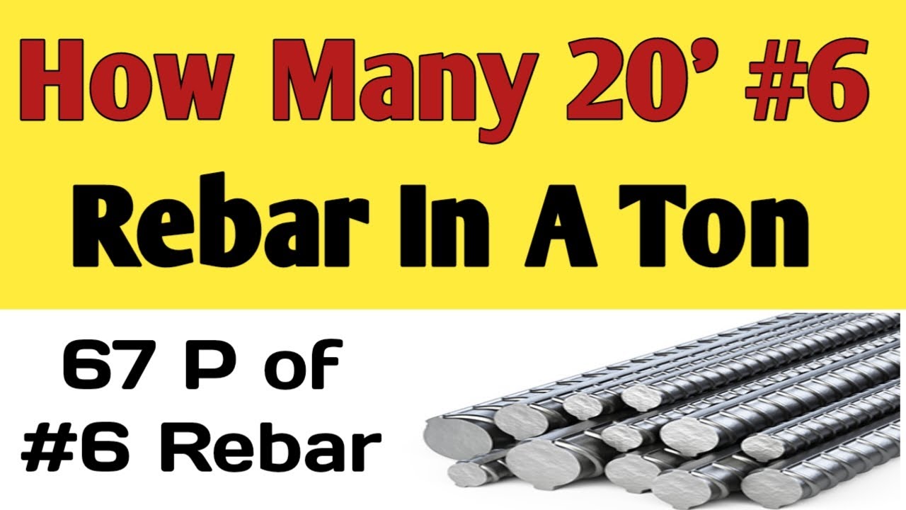  6 Rebar Diameter In Inches 6 Rebar Weight Per Foot How Many 20 