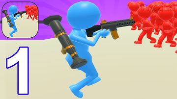 Count War Stickman Games - Gameplay Walkthrough Part 1 Tutorial Levels 1-19 Stickman Army (Android)