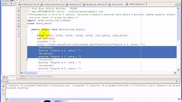 aula 1145 Algoritmos e Logica de programação   Exerc media media Java