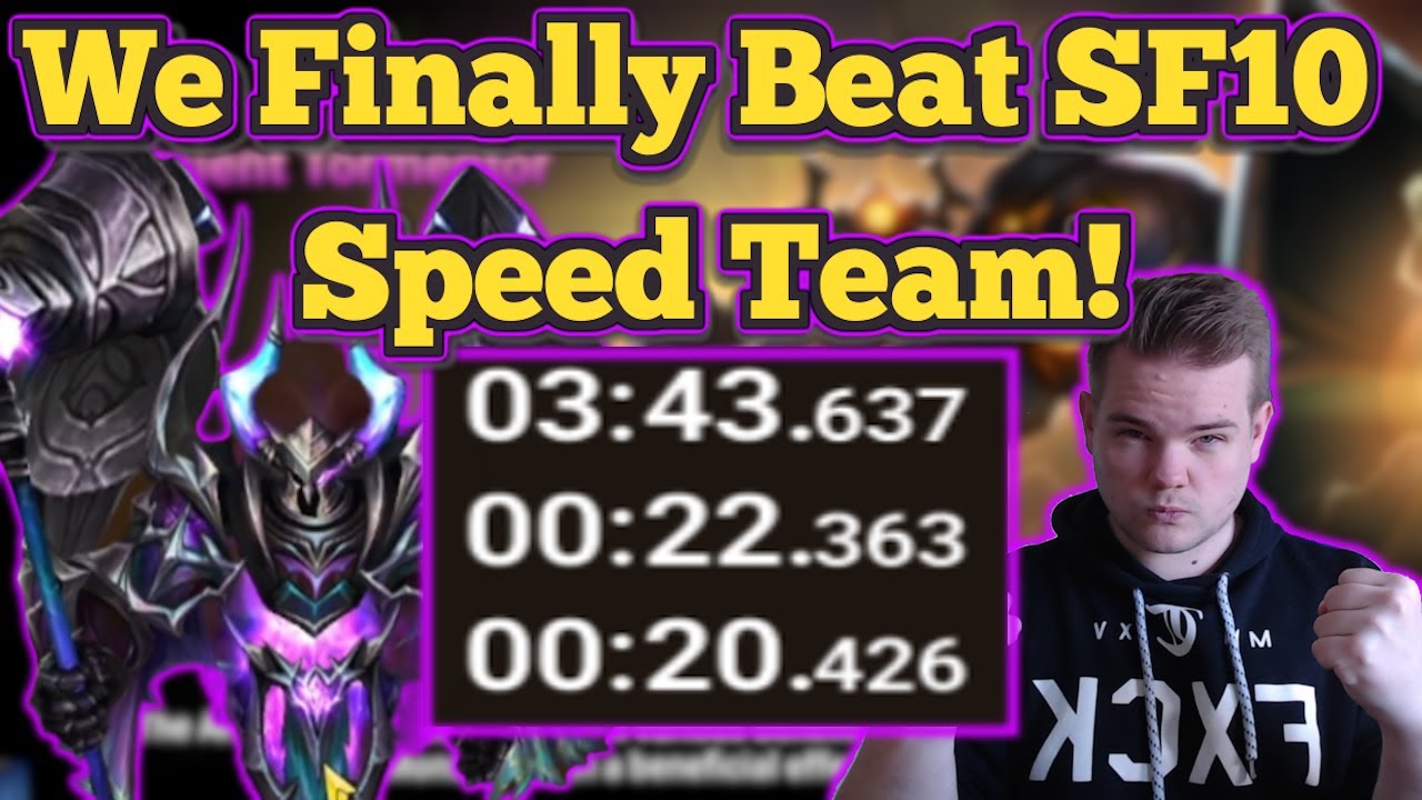 SF10 Speed Team - 24sec AVG! Zinc 2a OP! - Summoners War