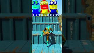 GTA 5 Epic Ragdolls Spiderman VS Blue Minion Jump/Fails Ep 28 #shorts